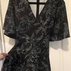 Elegant Black and White Patterned Dress